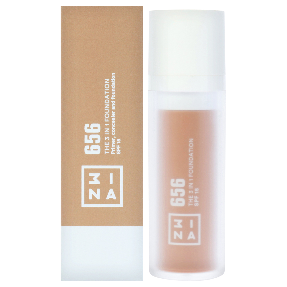 The 3-In-1 Foundation SPF 15 - 656 Dark gold by 3INA Women - 1.01 oz Foundation